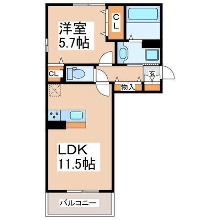 D-room出水の物件間取画像